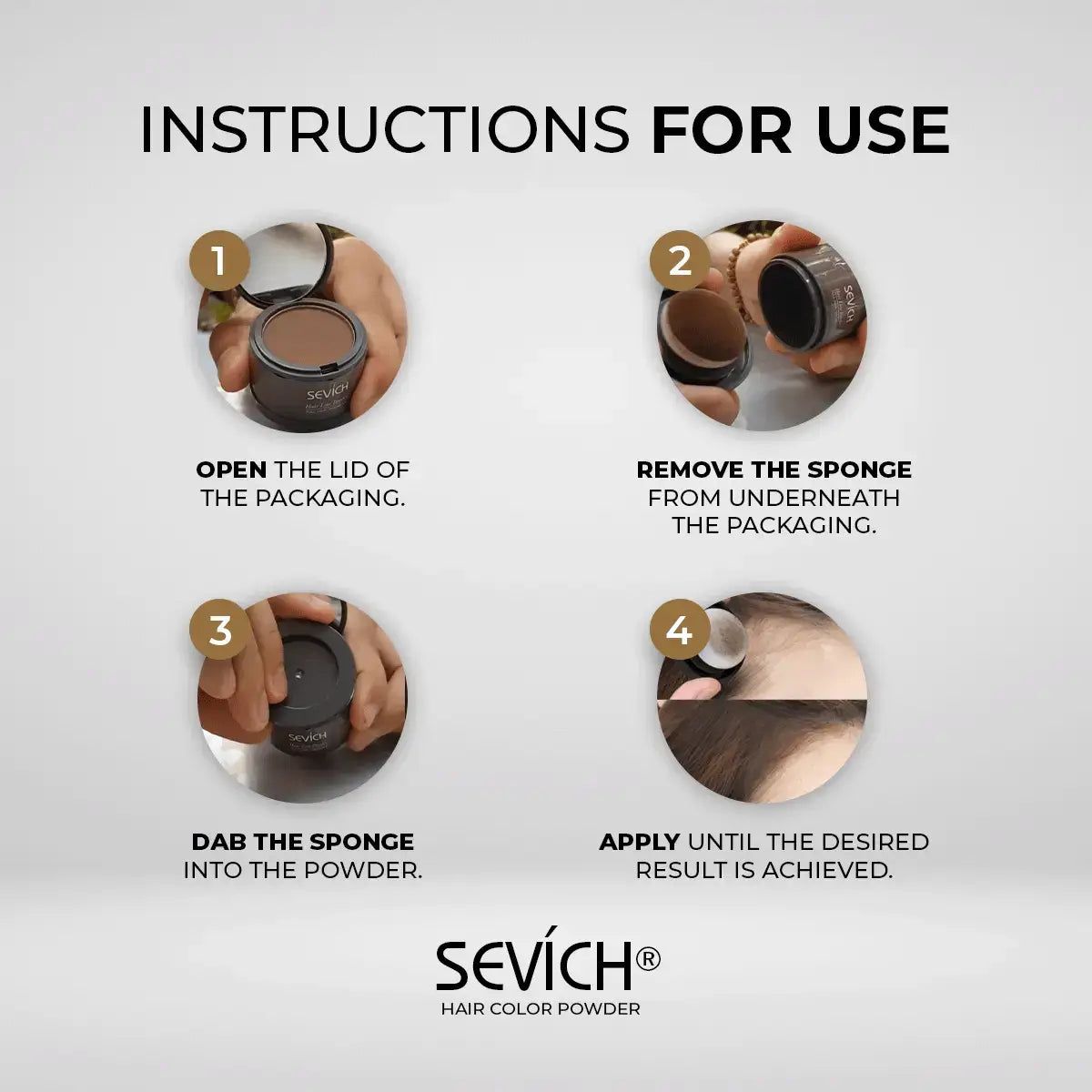 Sevích® Hair Color Powder - Covers All Gray Hairs (Buy 1, Get 1 Free)