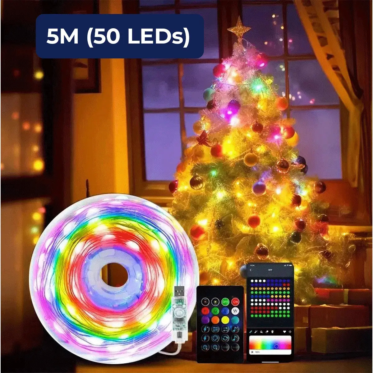 Noëled™ Smart LED Garland (+ Free Christmas Tree Star)